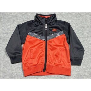 Nike Boys Jacket Zip Orange Gray 18‎ Months Lightweight